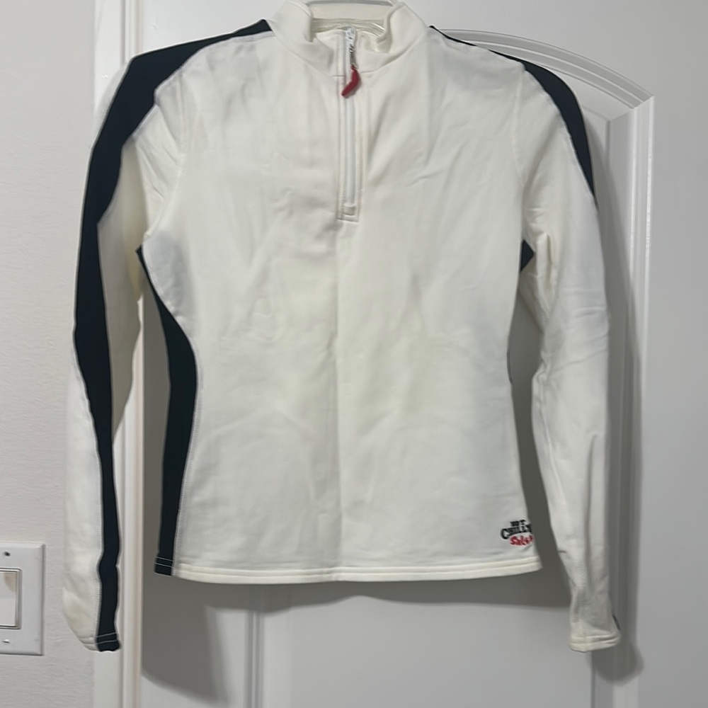 Women's White and Black Long Sleeve cold weather wear.